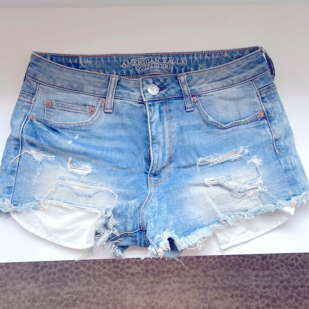 American eagle stretch Ripped jean shorts